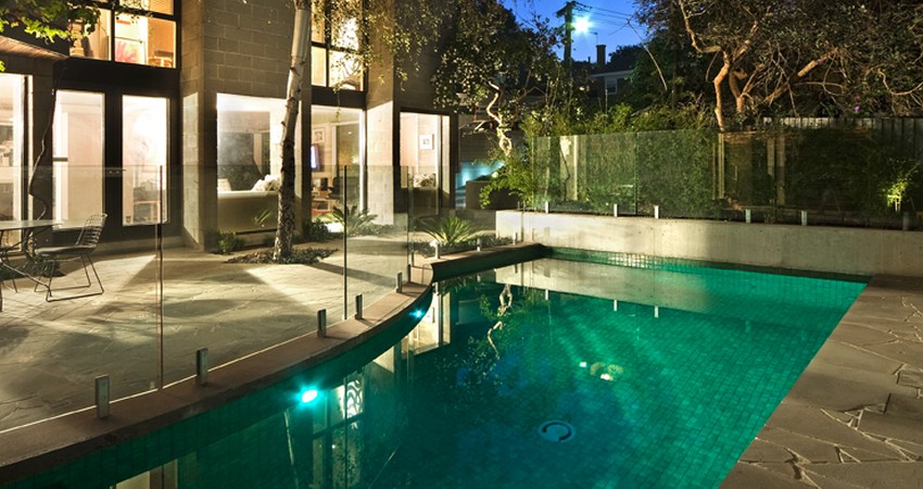 Natural Pools Building Courtyard and Plunge Pools